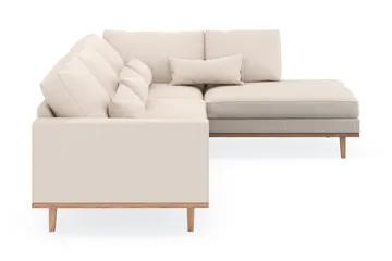 Copenhagen 4-sits Högervänd L-formad Schäslongsoffa i Manchester - Beige - Möbler - Soffa - Divansoffor & schäslongsoffa