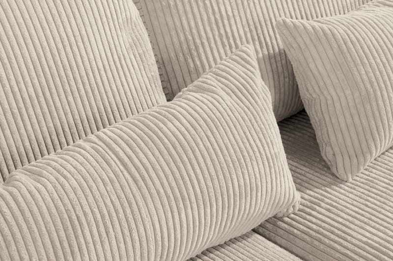 Copenhagen 4-sits Högervänd L-formad Schäslongsoffa i Manchester - Beige - Möbler - Soffa - Divansoffor & schäslongsoffa