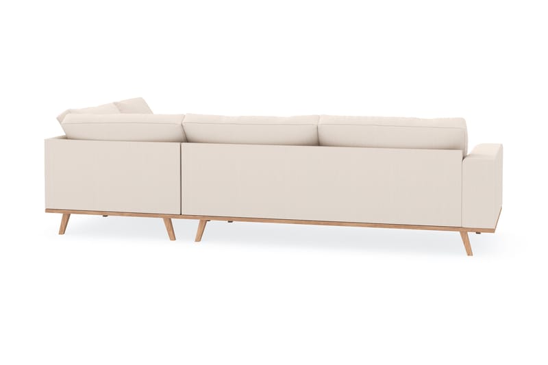Copenhagen 4-sits Högervänd L-formad Schäslongsoffa i Manchester - Beige - Möbler - Soffa - Divansoffor & schäslongsoffa