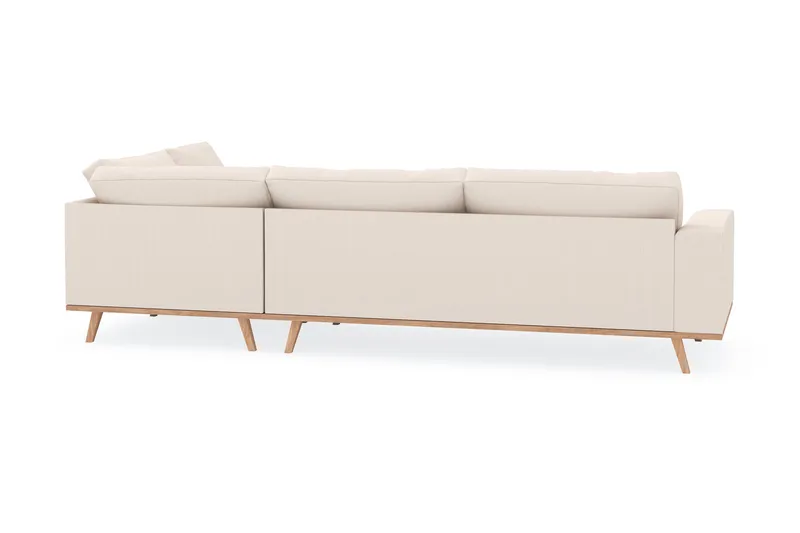 Copenhagen 4-sits Högervänd L-formad Schäslongsoffa i Manchester - Beige - Möbler - Soffa - Divansoffor & schäslongsoffa