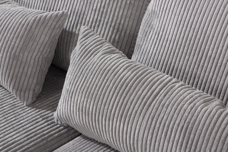 Copenhagen 4-sits Högervänd L-formad Schäslongsoffa i Manchester - Ljusgrå - Möbler - Soffa - Divansoffor & schäslongsoffa