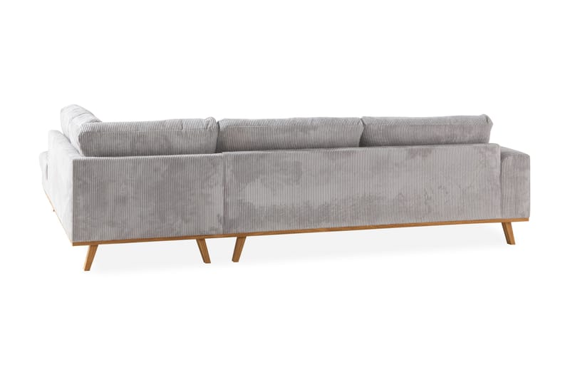 Copenhagen 4-sits Högervänd L-formad Schäslongsoffa i Manchester - Ljusgrå - Möbler - Soffa - Divansoffor & schäslongsoffa