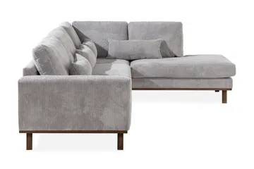 Copenhagen 4-sits Högervänd L-formad Schäslongsoffa i Manchester - Ljusgrå - Möbler - Soffa - Divansoffor & schäslongsoffa