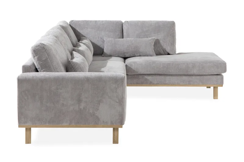Copenhagen 4-sits Högervänd L-formad Schäslongsoffa i Manchester - Ljusgrå - Möbler - Soffa - Divansoffor & schäslongsoffa