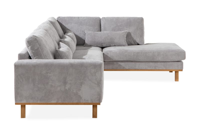 Copenhagen 4-sits Högervänd L-formad Schäslongsoffa i Manchester - Ljusgrå - Möbler - Soffa - Divansoffor & schäslongsoffa