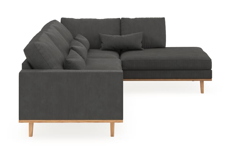 Copenhagen 4-sits Högervänd L-formad Schäslongsoffa i Manchester - Mörkgrå - Möbler - Soffa - Divansoffor & schäslongsoffa
