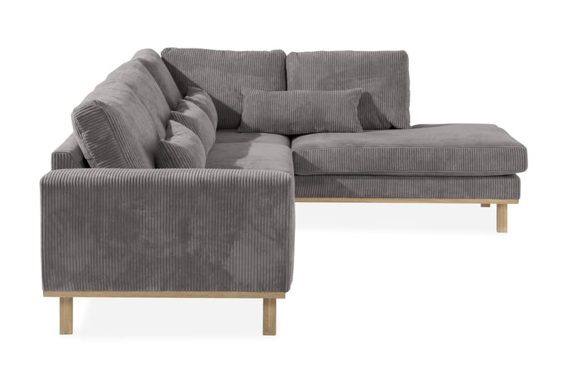 Copenhagen 4-sits Högervänd L-formad Schäslongsoffa i Manchester - Mörkgrå - Möbler - Soffa - Divansoffor & schäslongsoffa