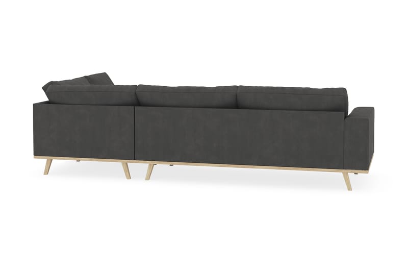 Copenhagen 4-sits Högervänd L-formad Schäslongsoffa i Manchester - Mörkgrå - Möbler - Soffa - Divansoffor & schäslongsoffa