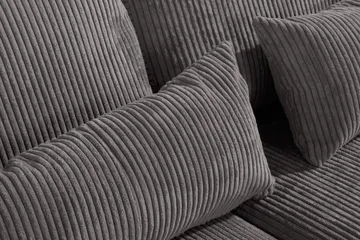 Copenhagen 4-sits Högervänd L-formad Schäslongsoffa i Manchester - Mörkgrå - Möbler - Soffa - Divansoffor & schäslongsoffa