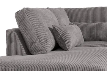 Copenhagen 4-sits Högervänd L-formad Schäslongsoffa i Manchester - Mörkgrå - Möbler - Soffa - Divansoffor & schäslongsoffa