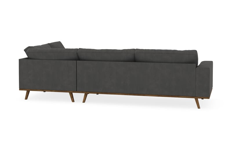 Copenhagen 4-sits Högervänd L-formad Schäslongsoffa i Manchester - Mörkgrå - Möbler - Soffa - Divansoffor & schäslongsoffa