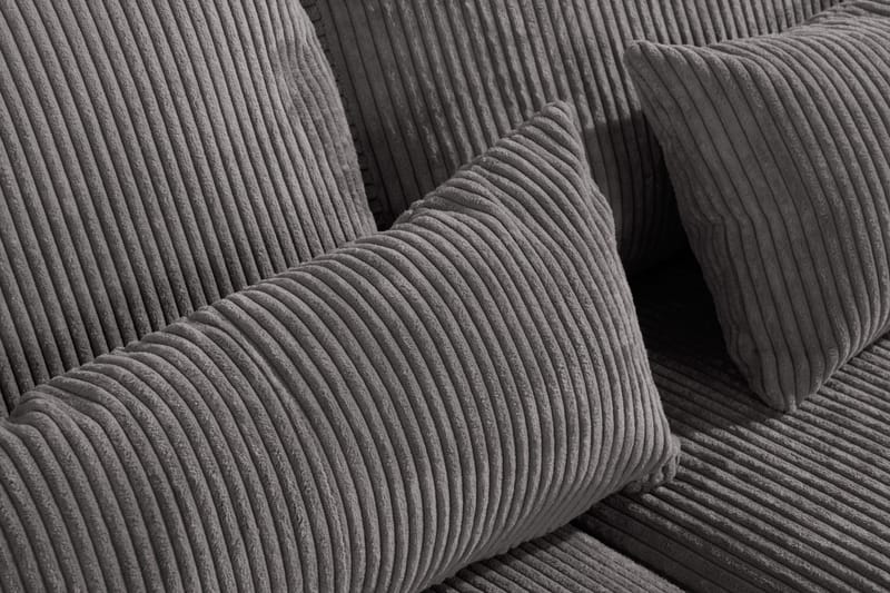 Copenhagen 4-sits Högervänd L-formad Schäslongsoffa i Manchester - Mörkgrå - Möbler - Soffa - Divansoffor & schäslongsoffa