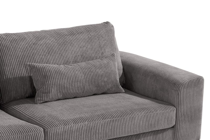 Copenhagen 4-sits Högervänd L-formad Schäslongsoffa i Manchester - Mörkgrå - Möbler - Soffa - Divansoffor & schäslongsoffa