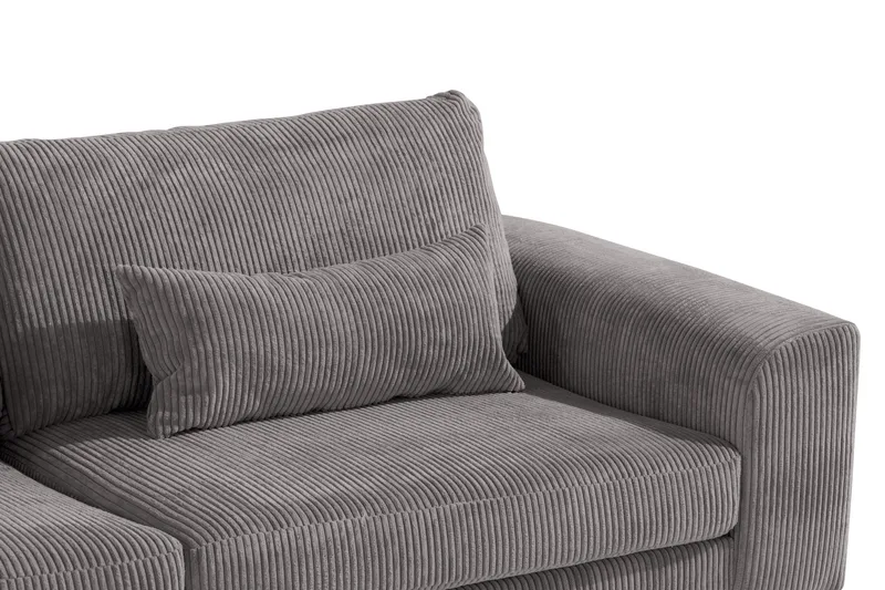 Copenhagen 4-sits Högervänd L-formad Schäslongsoffa i Manchester - Mörkgrå - Möbler - Soffa - Divansoffor & schäslongsoffa