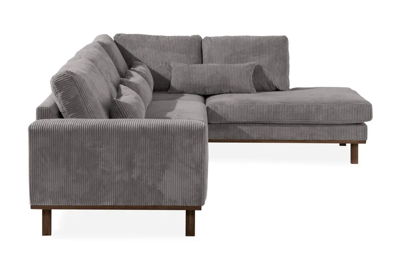 Copenhagen 4-sits Högervänd L-formad Schäslongsoffa i Manchester - Mörkgrå - Möbler - Soffa - Divansoffor & schäslongsoffa