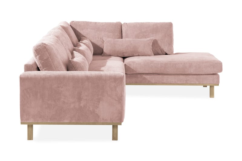 Copenhagen 4-sits Högervänd L-formad Schäslongsoffa i Manchester - Rosa - Möbler - Soffa - Divansoffor & schäslongsoffa