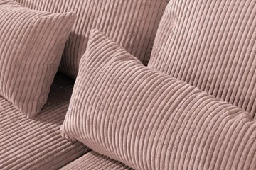 Copenhagen 4-sits Högervänd L-formad Schäslongsoffa i Manchester - Rosa - Möbler - Soffa - Divansoffor & schäslongsoffa