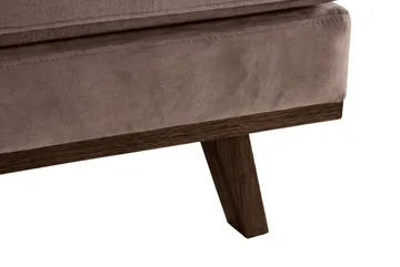 Copenhagen 4-sits Högervänd L-formad Schäslongsoffa i Sammet - Brun - Möbler - Soffa - Divansoffor & schäslongsoffa