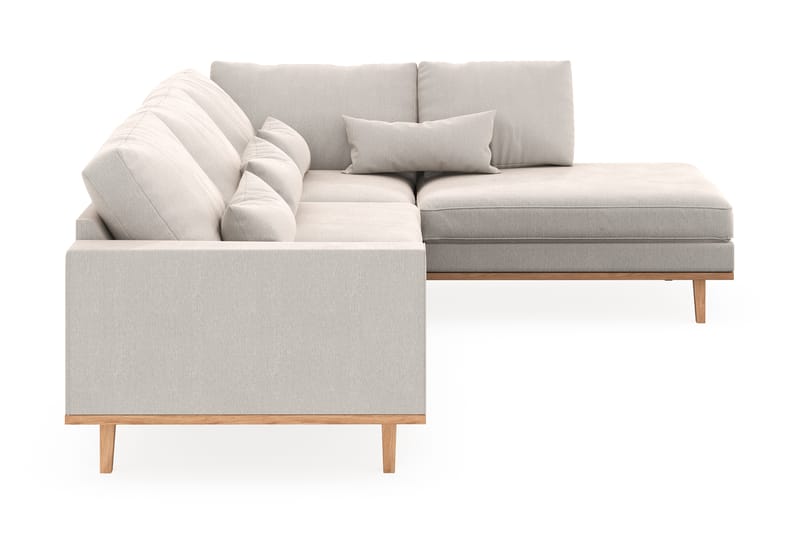 Copenhagen 4-sits Högervänd L-formad Schäslongsoffa i Sammet - Krämvit - Möbler - Soffa - Divansoffor & schäslongsoffa