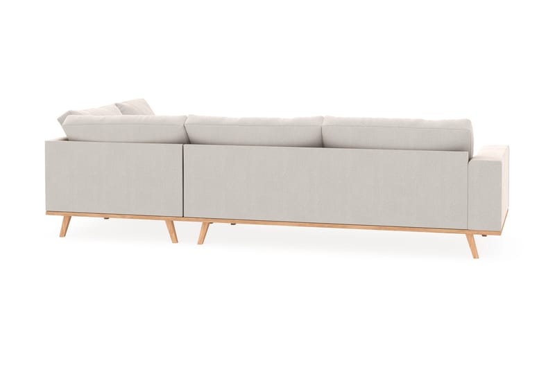 Copenhagen 4-sits Högervänd L-formad Schäslongsoffa i Sammet - Krämvit - Möbler - Soffa - Divansoffor & schäslongsoffa