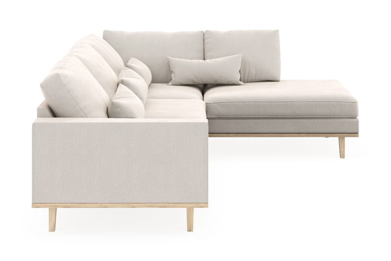 Copenhagen 4-sits Högervänd L-formad Schäslongsoffa i Sammet - Krämvit - Möbler - Soffa - Divansoffor & schäslongsoffa