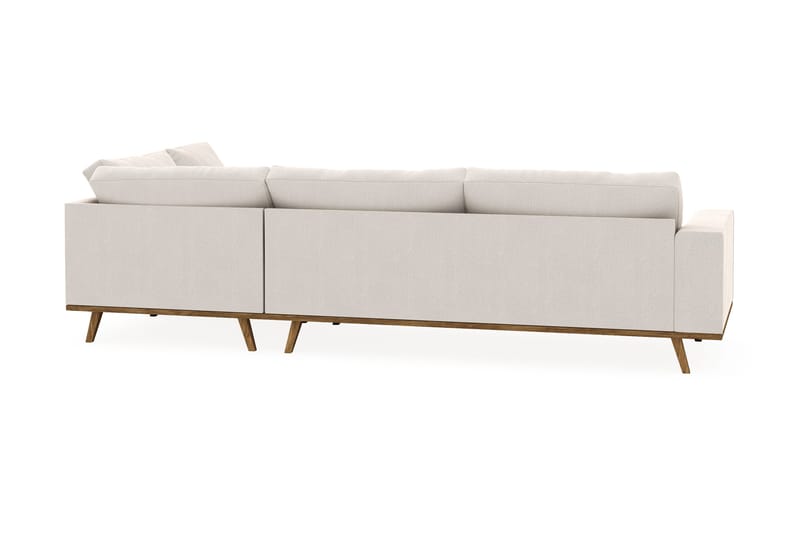 Copenhagen 4-sits Högervänd L-formad Schäslongsoffa i Sammet - Krämvit - Möbler - Soffa - Divansoffor & schäslongsoffa