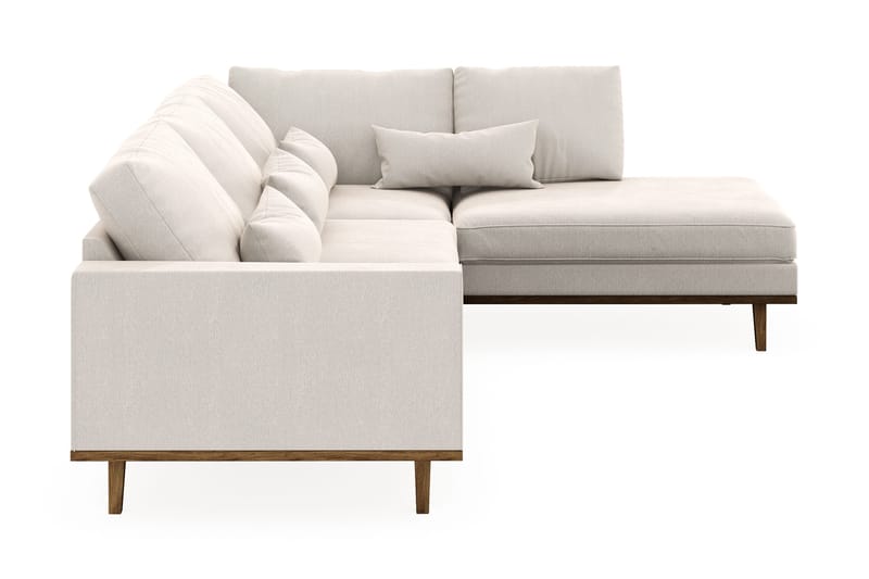 Copenhagen 4-sits Högervänd L-formad Schäslongsoffa i Sammet - Krämvit - Möbler - Soffa - Divansoffor & schäslongsoffa