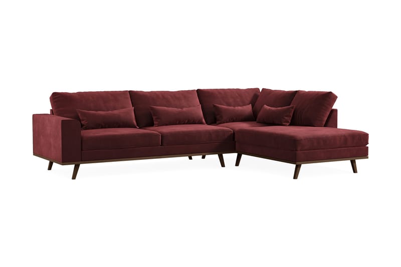 Copenhagen 4-sits Högervänd L-formad Schäslongsoffa i Sammet - Lila - Möbler - Soffa - Divansoffor & schäslongsoffa