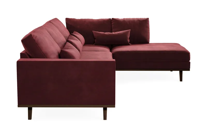 Copenhagen 4-sits Högervänd L-formad Schäslongsoffa i Sammet - Lila - Möbler - Soffa - Divansoffor & schäslongsoffa