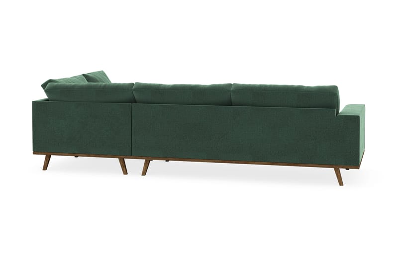 Copenhagen 4-sits Högervänd L-formad Schäslongsoffa i Sammet - Mörkgrön - Möbler - Soffa - Divansoffor & schäslongsoffa