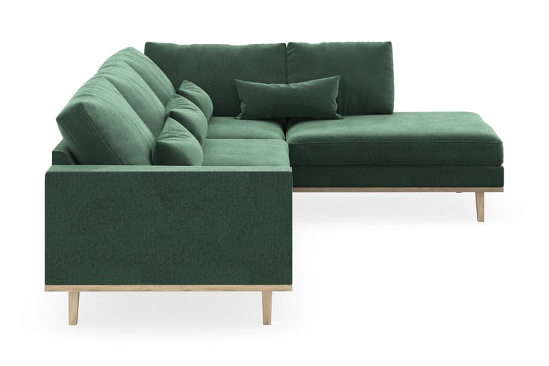 Copenhagen 4-sits Högervänd L-formad Schäslongsoffa i Sammet - Mörkgrön - Möbler - Soffa - Divansoffor & schäslongsoffa