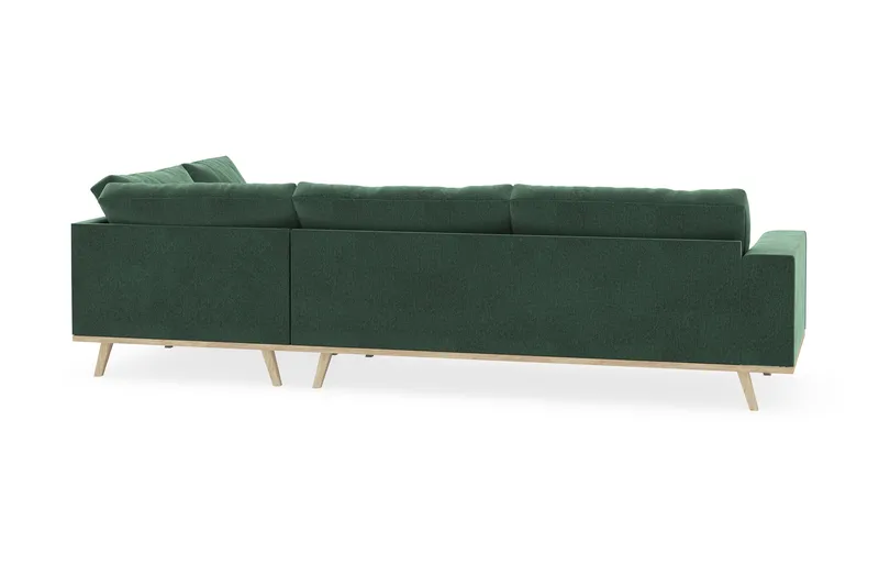Copenhagen 4-sits Högervänd L-formad Schäslongsoffa i Sammet - Mörkgrön - Möbler - Soffa - Divansoffor & schäslongsoffa