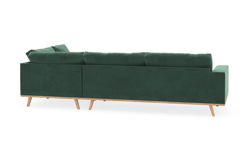 Copenhagen 4-sits Högervänd L-formad Schäslongsoffa i Sammet - Mörkgrön - Möbler - Soffa - Divansoffor & schäslongsoffa