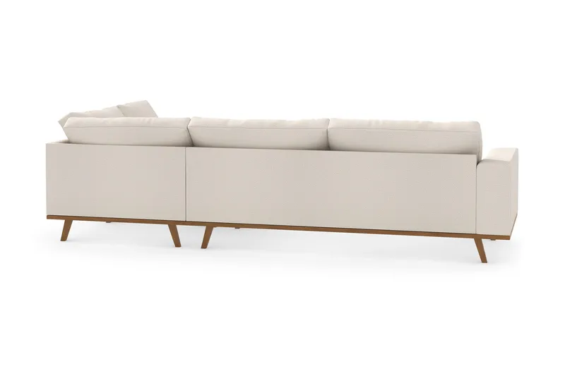 Copenhagen 4-sits Högervänd L-formad Schäslongsoffa i Tyg - Beige - Möbler - Soffa - Divansoffor & schäslongsoffa