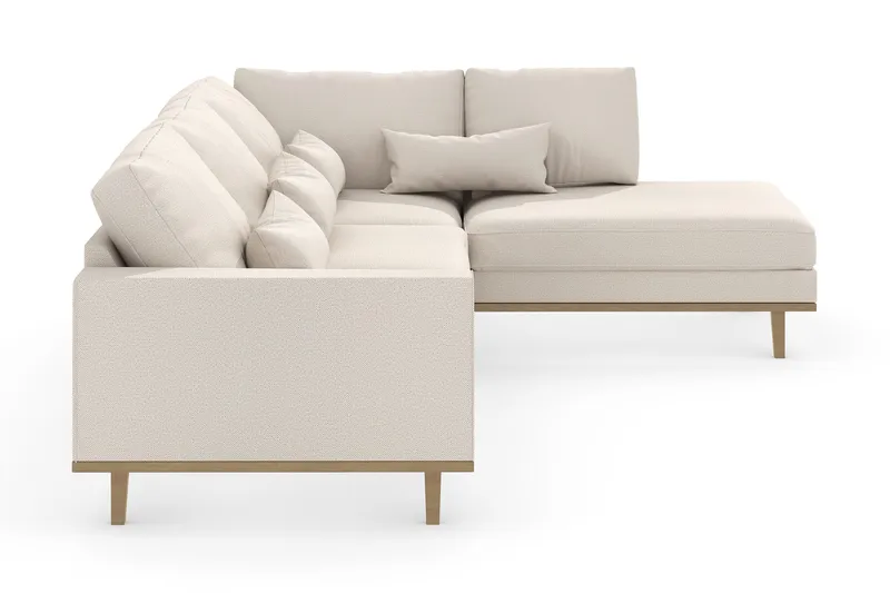 Copenhagen 4-sits Högervänd L-formad Schäslongsoffa i Tyg - Beige - Möbler - Soffa - Divansoffor & schäslongsoffa