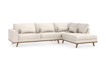 Copenhagen 4-sits Högervänd L-formad Schäslongsoffa i Tyg - Beige - Möbler - Soffa - Divansoffor & schäslongsoffa