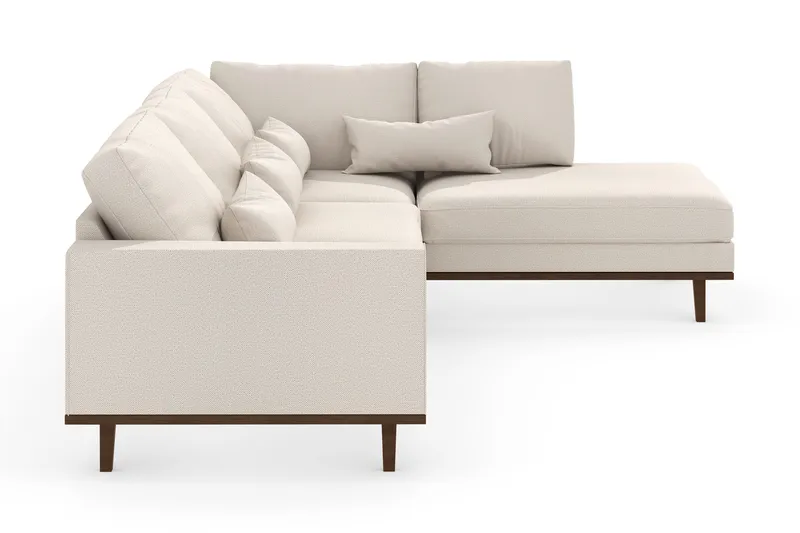 Copenhagen 4-sits Högervänd L-formad Schäslongsoffa i Tyg - Beige - Möbler - Soffa - Divansoffor & schäslongsoffa