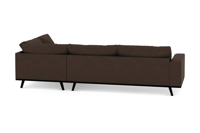 Copenhagen 4-sits Högervänd L-formad Schäslongsoffa i Tyg - Brun - Möbler - Soffa - Divansoffor & schäslongsoffa