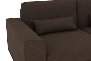 Copenhagen 4-sits Högervänd L-formad Schäslongsoffa i Tyg - Brun - Möbler - Soffa - Divansoffor & schäslongsoffa