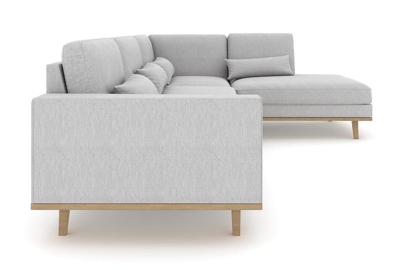 Copenhagen 4-sits Högervänd L-formad Schäslongsoffa i Tyg - Grå - Möbler - Soffa - Divansoffor & schäslongsoffa