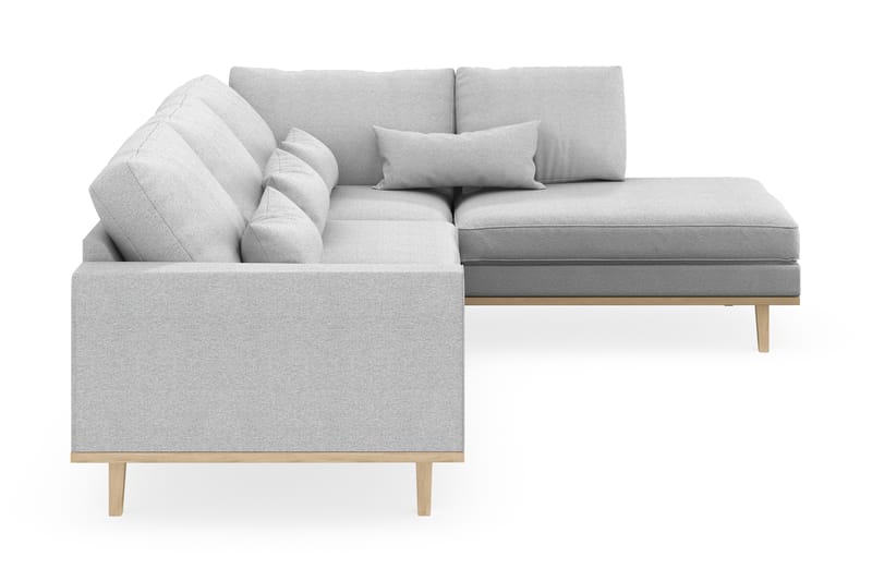Copenhagen 4-sits Högervänd L-formad Schäslongsoffa i Tyg - Ljusgrå - Möbler - Soffa - Divansoffor & schäslongsoffa