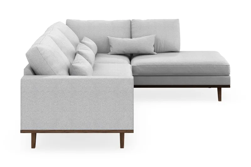 Copenhagen 4-sits Högervänd L-formad Schäslongsoffa i Tyg - Ljusgrå - Möbler - Soffa - Divansoffor & schäslongsoffa