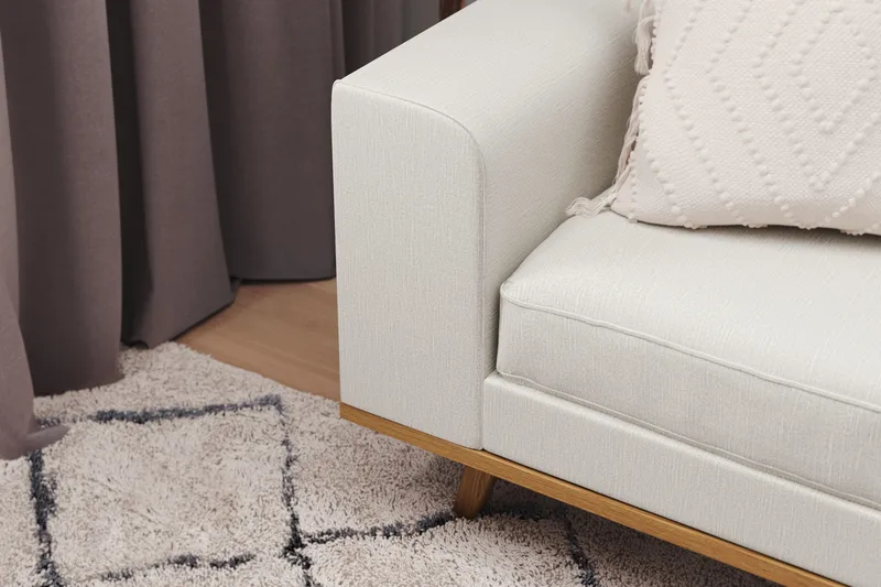 Copenhagen 4-sits Högervänd L-formad Schäslongsoffa i Tyg - Ljusgrå - Möbler - Soffa - Divansoffor & schäslongsoffa