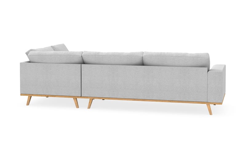 Copenhagen 4-sits Högervänd L-formad Schäslongsoffa i Tyg - Ljusgrå - Möbler - Soffa - Divansoffor & schäslongsoffa