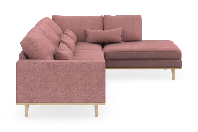 Copenhagen 4-sits Högervänd L-formad Schäslongsoffa i Tyg - Rosa - Möbler - Soffa - Divansoffor & schäslongsoffa