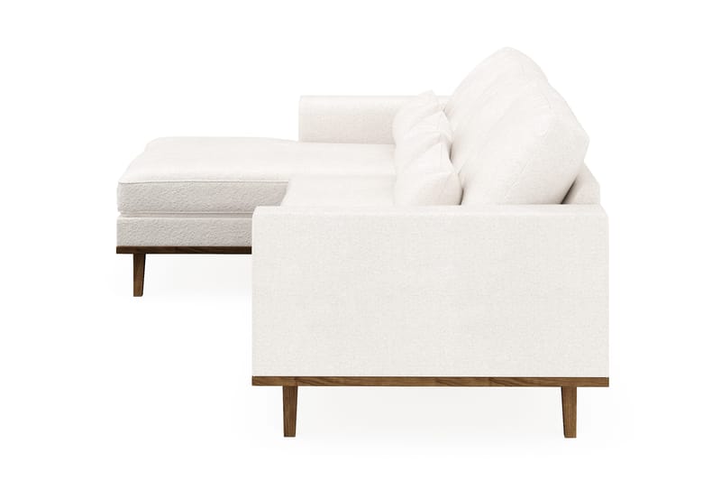 Copenhagen 4-sits Vänstervänd L-formad Divansoffa i Bouclé - Vit - Möbler - Soffa - Divansoffor & schäslongsoffa
