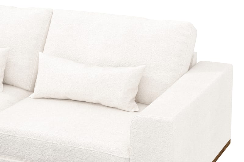 Copenhagen 4-sits Vänstervänd L-formad Divansoffa i Bouclé - Vit - Möbler - Soffa - Divansoffor & schäslongsoffa