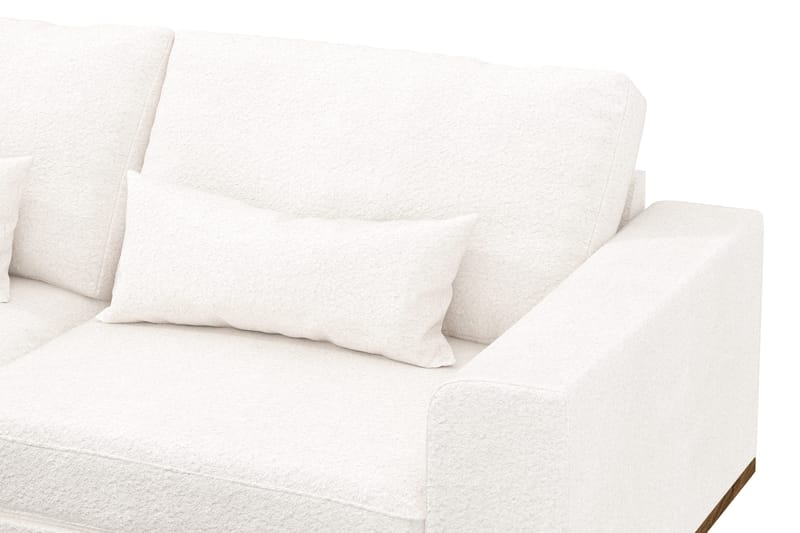 Copenhagen 4-sits Vänstervänd L-formad Divansoffa i Bouclé - Vit - Möbler - Soffa - Divansoffor & schäslongsoffa