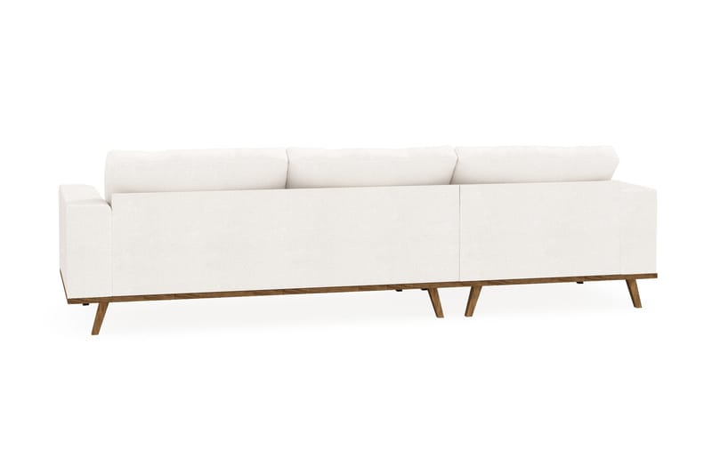 Copenhagen 4-sits Vänstervänd L-formad Divansoffa i Bouclé - Vit - Möbler - Soffa - Divansoffor & schäslongsoffa