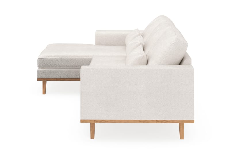 Copenhagen 4-sits Vänstervänd L-formad Divansoffa i Bouclé - Vit - Möbler - Soffa - Divansoffor & schäslongsoffa